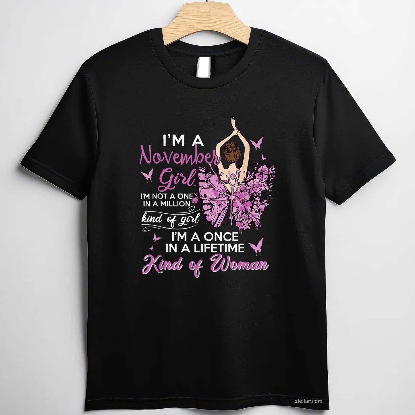I’m a November Girl Tee and T-Shirt, Birthday Gift T-Shirt for Strong Women Adults