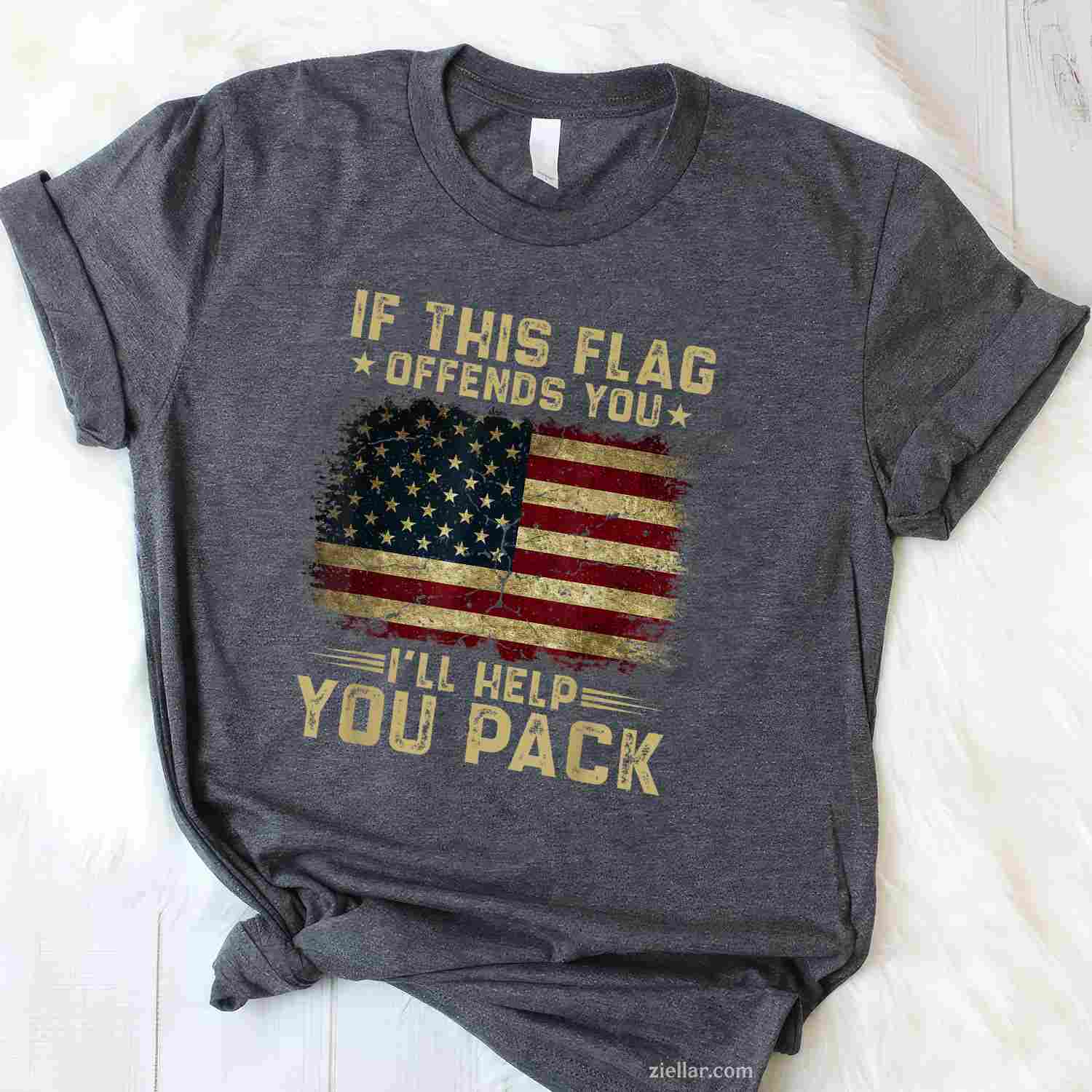 If This Flag Offends You I'Ll Help You Pack, American Flag T-Shirt And Tee For Adults