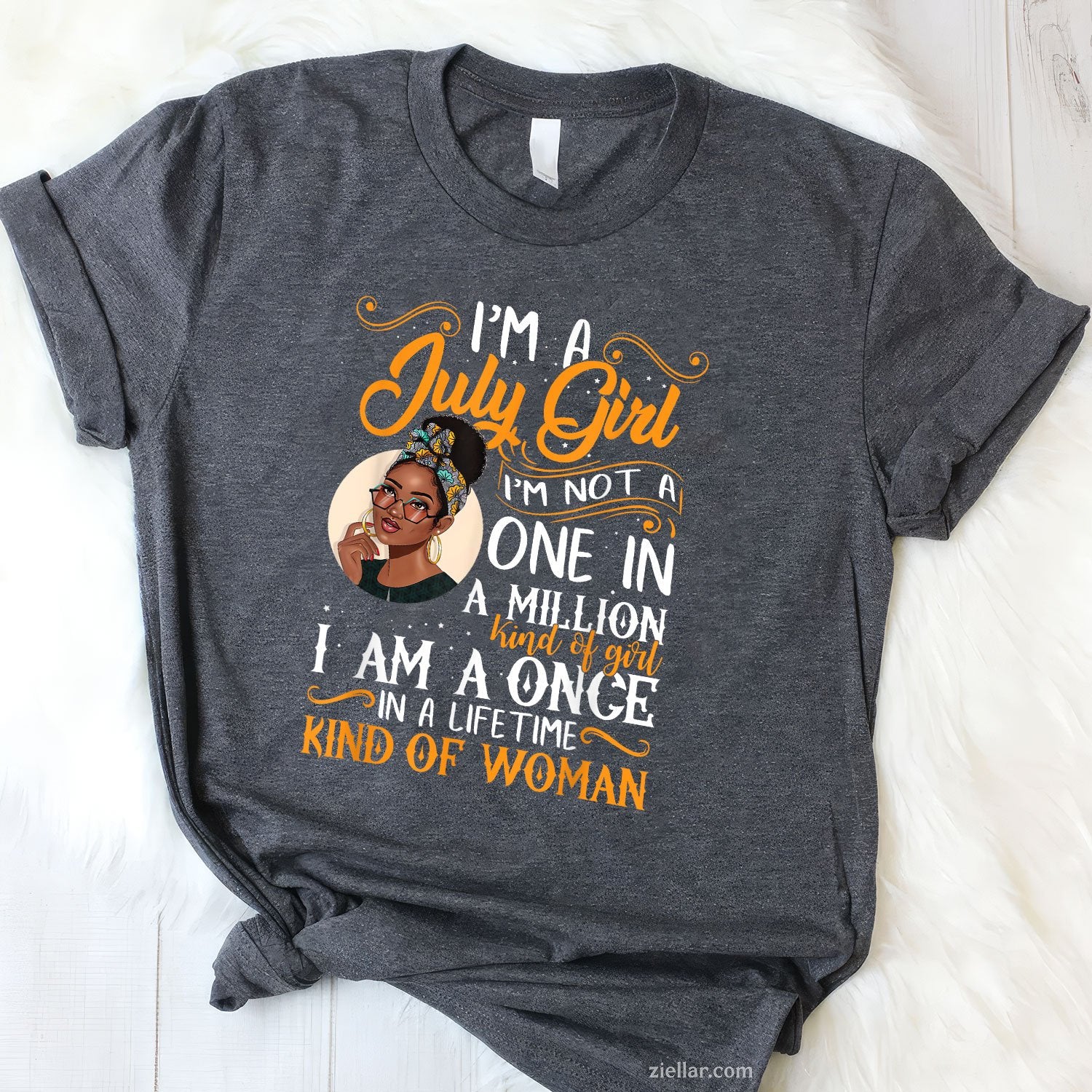 Im A July Girl Black Women Cancer TShirt Patriotic USA