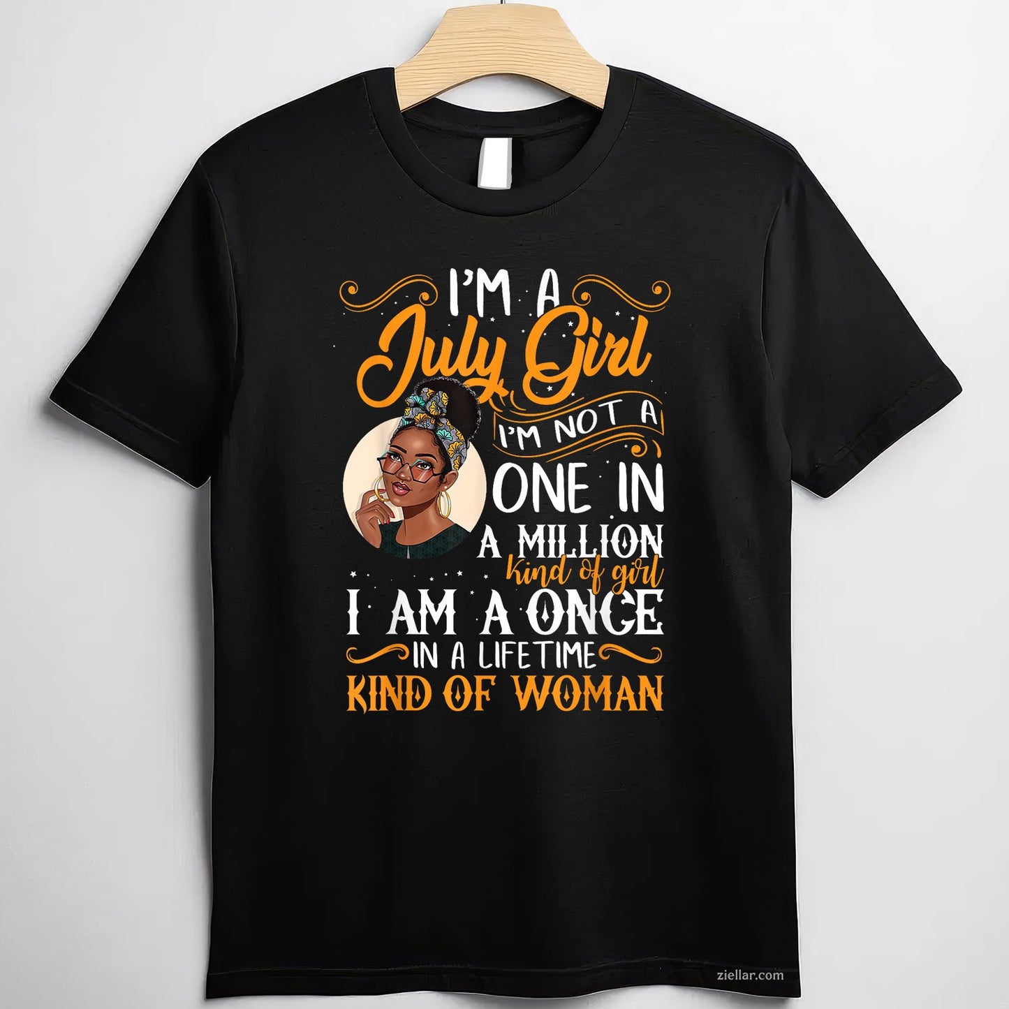 Im A July Girl Black Women Cancer TShirt Patriotic USA