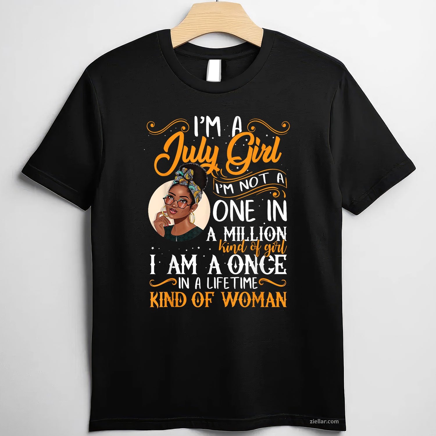 Im A July Girl Black Women Cancer TShirt Patriotic USA