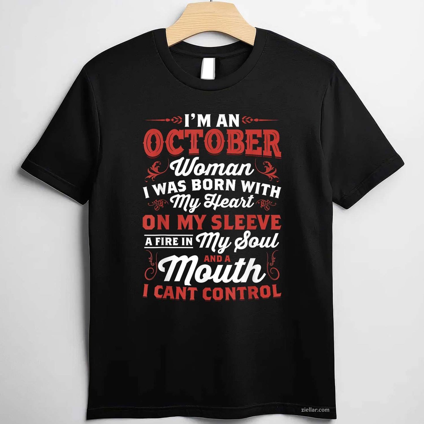 I'm An October Women Queen Born In October Tee, Birthday T-Shirt for Men Women Adults Unisex, Vintage Retro Graphic, Funny Novelty Gift
