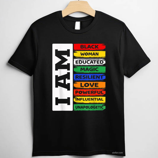 Im Black Woman African American Women Pride Juneteenth Tee