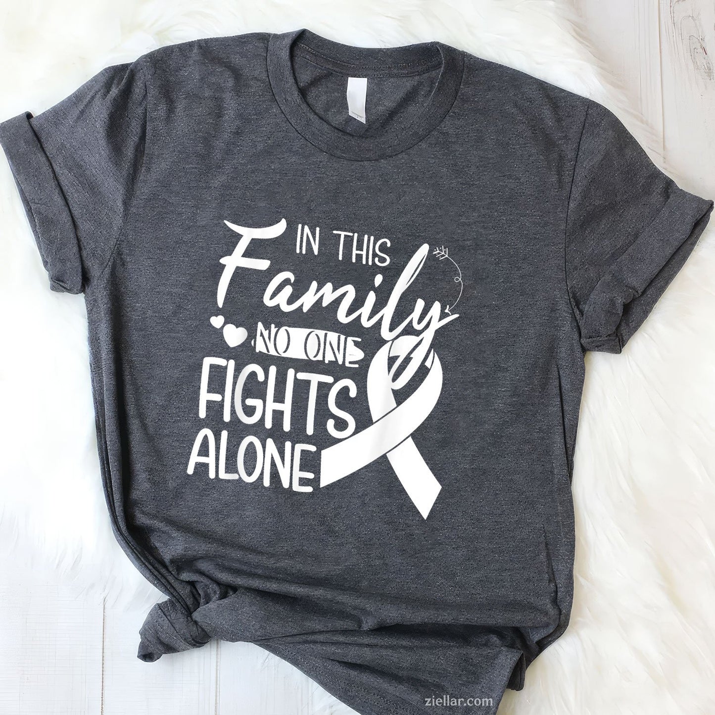 In this family no one fights alone Lung Cancer tshirt T-Shirt