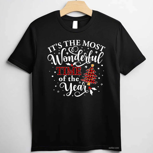 It'S The Most Wonderful Time Of The Year Christmas T-Shirt, A Retro Holiday Xmas Wonderful Time Tee For Adults