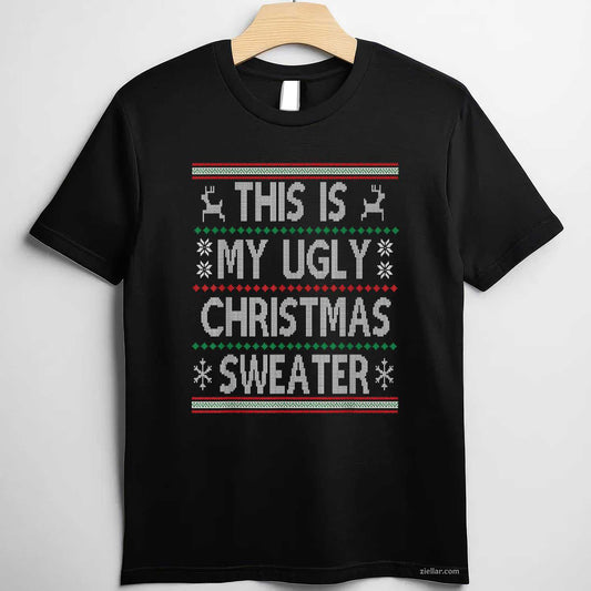 It'S Too Hot For Ugly Christmas Sweaters Coonhound Dog T-Shirt_ Funny Dog Lover Holiday Tee