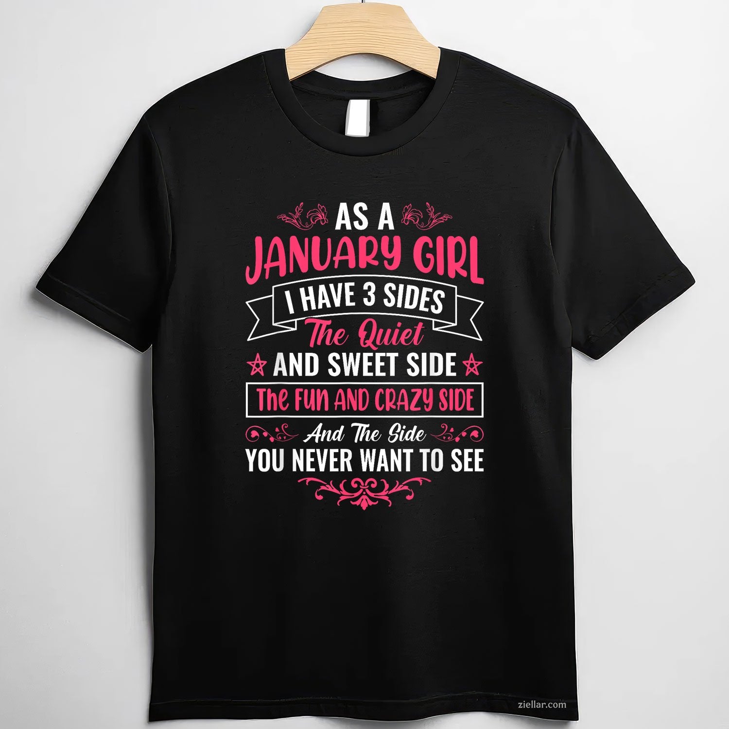 January Girl Birthday Tee and T-Shirt, Proud Birth Month Quote T-Shirt for Women Adults