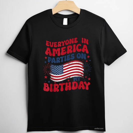 July 4th Birthday TShirt Patriotic USA Independence