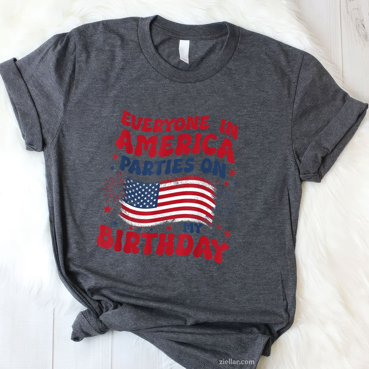 July 4th Birthday TShirt Patriotic USA Independence