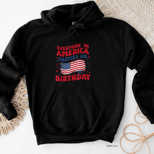 July 4th Birthday Hoodie Shirt, Patriotic USA Independence Day Gift