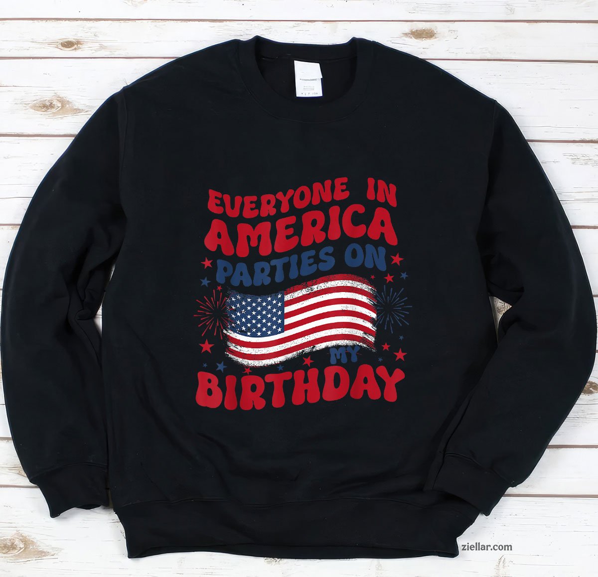 July 4th Birthday Sweatshirt, Patriotic USA Independence Day Gift