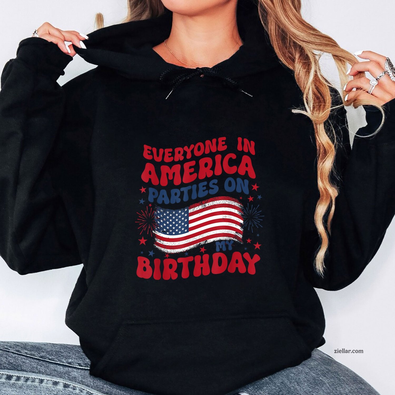 July 4th Birthday Hoodie Shirt, Patriotic USA Independence Day Gift