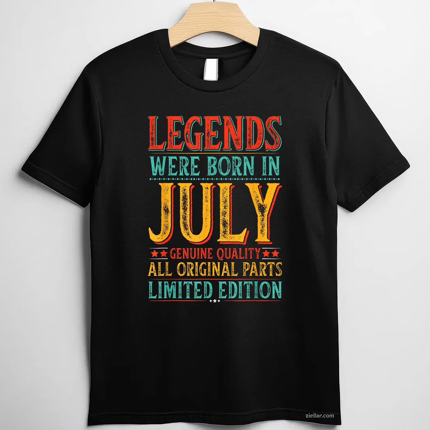 July Birthday Legends Were Born in Funny Husband Dad TShirt