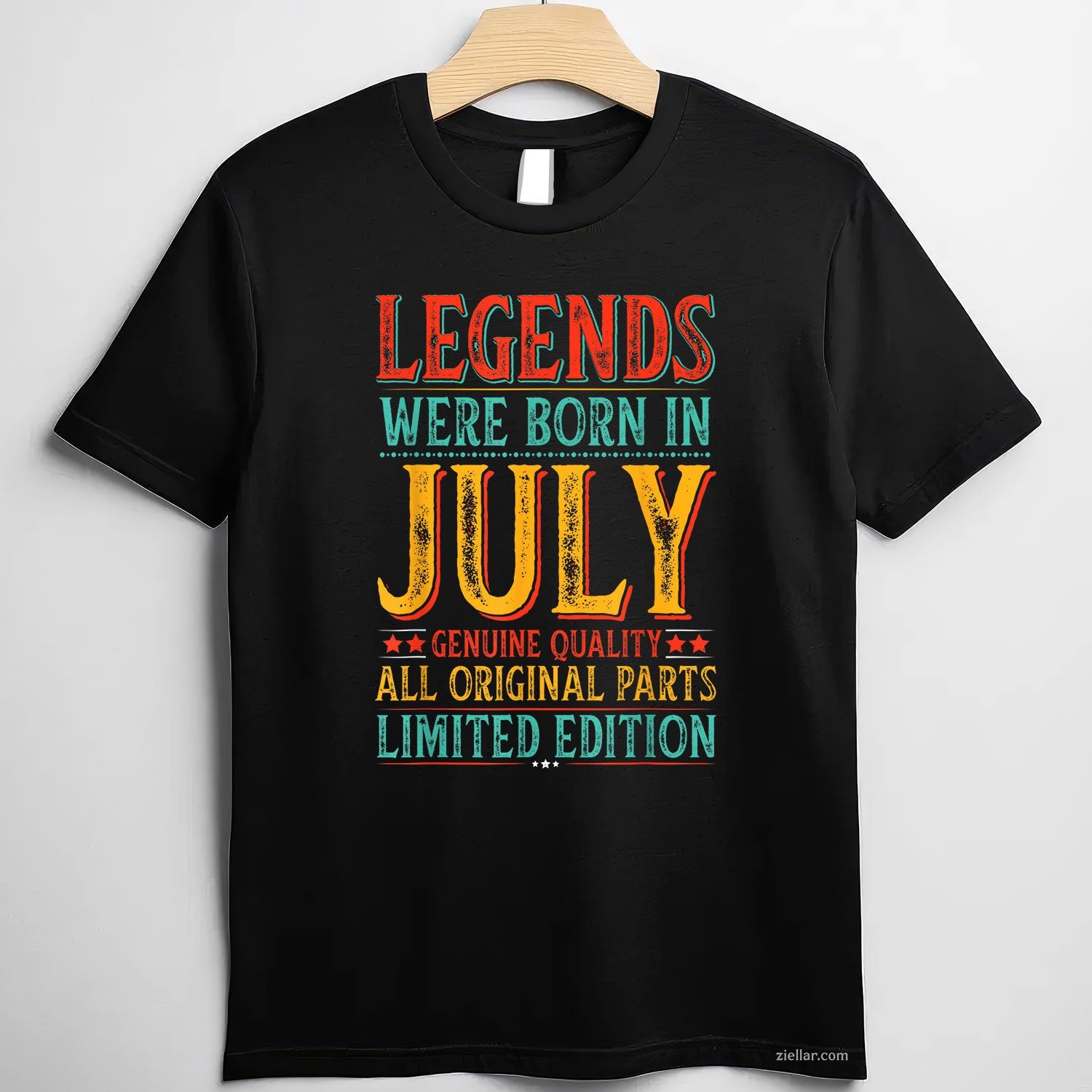 July Birthday Legends Were Born in Funny Husband Dad TShirt
