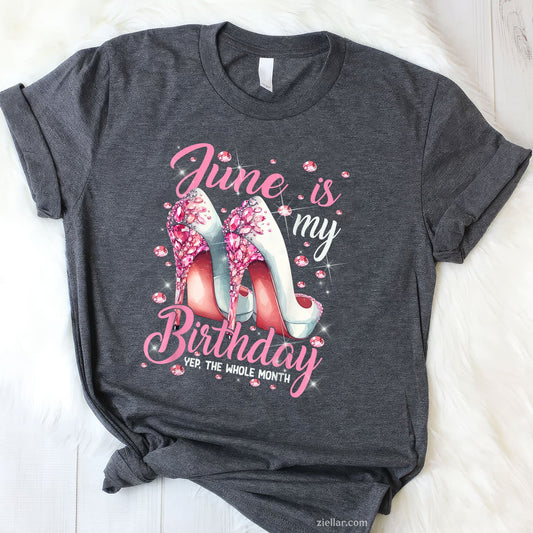 June Is My Birthday Month Pink Cute