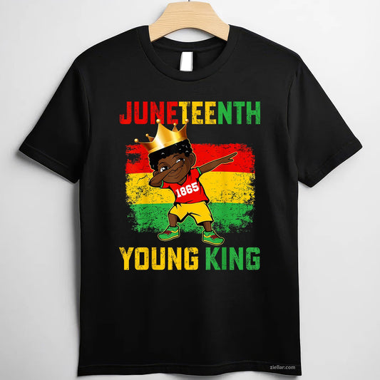 Juneteenth King Celebrating 1865 Black Tee TShirt