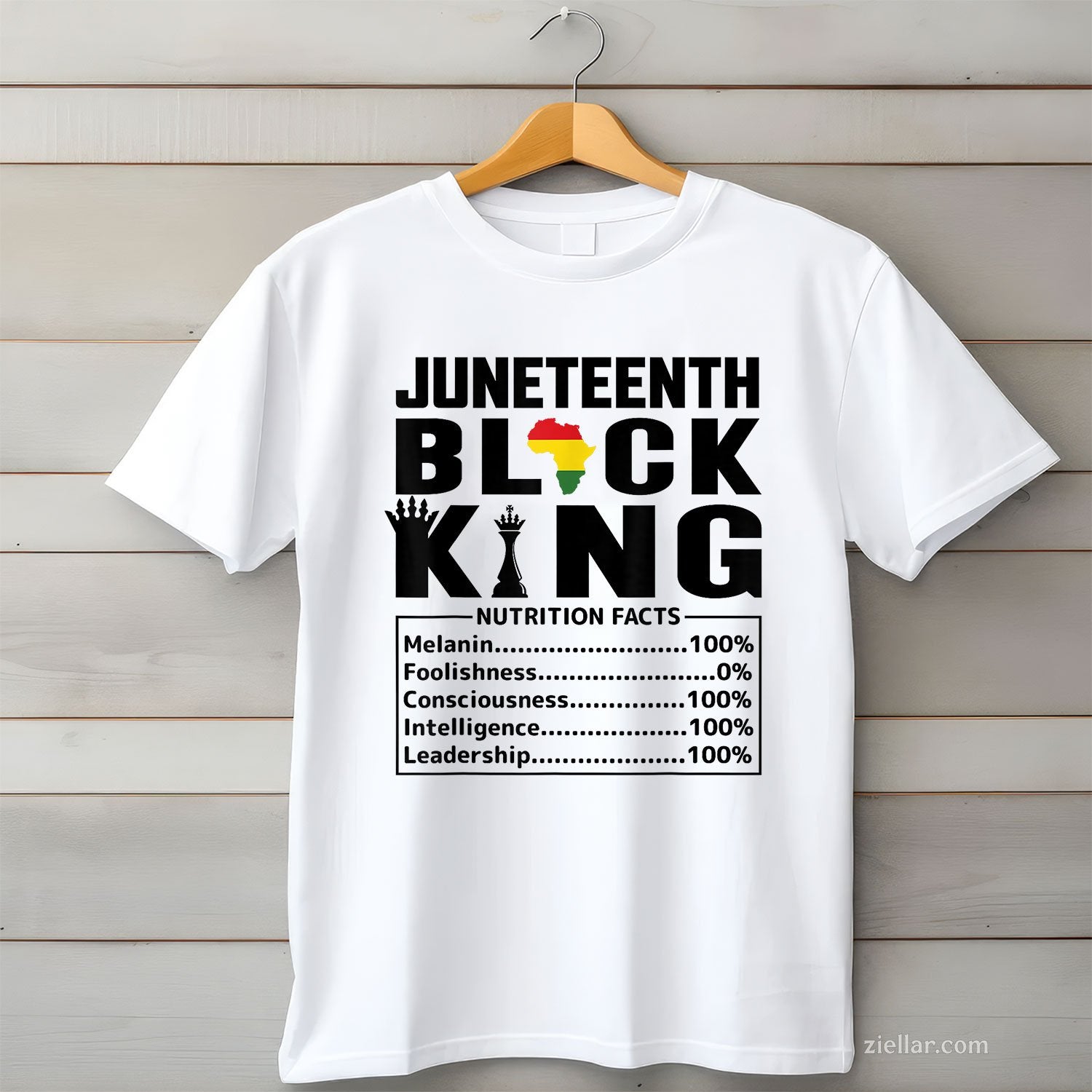 Juneteenth Nutritional Facts King Black