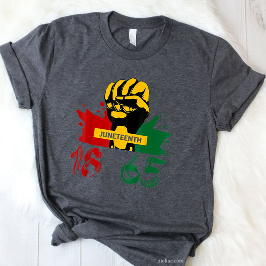 Juneteenth 18 65 African American Power Tee TShirt Gift For
