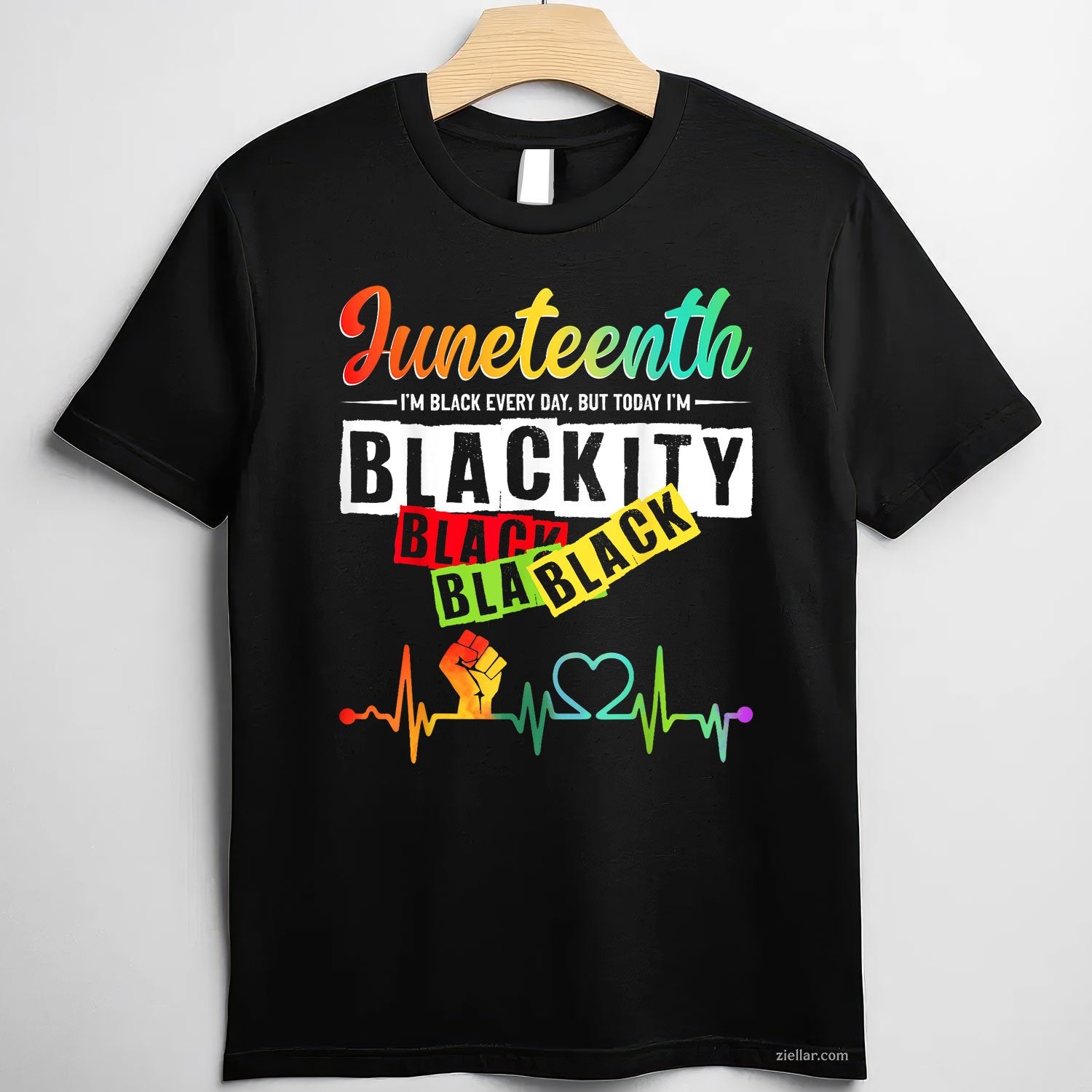 Juneteenth Blackity Heartbeat Black History African America TShirt Unisex Adult