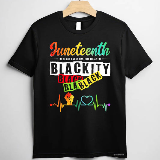 Juneteenth Blackity Heartbeat Black History African America TShirt Unisex Adult