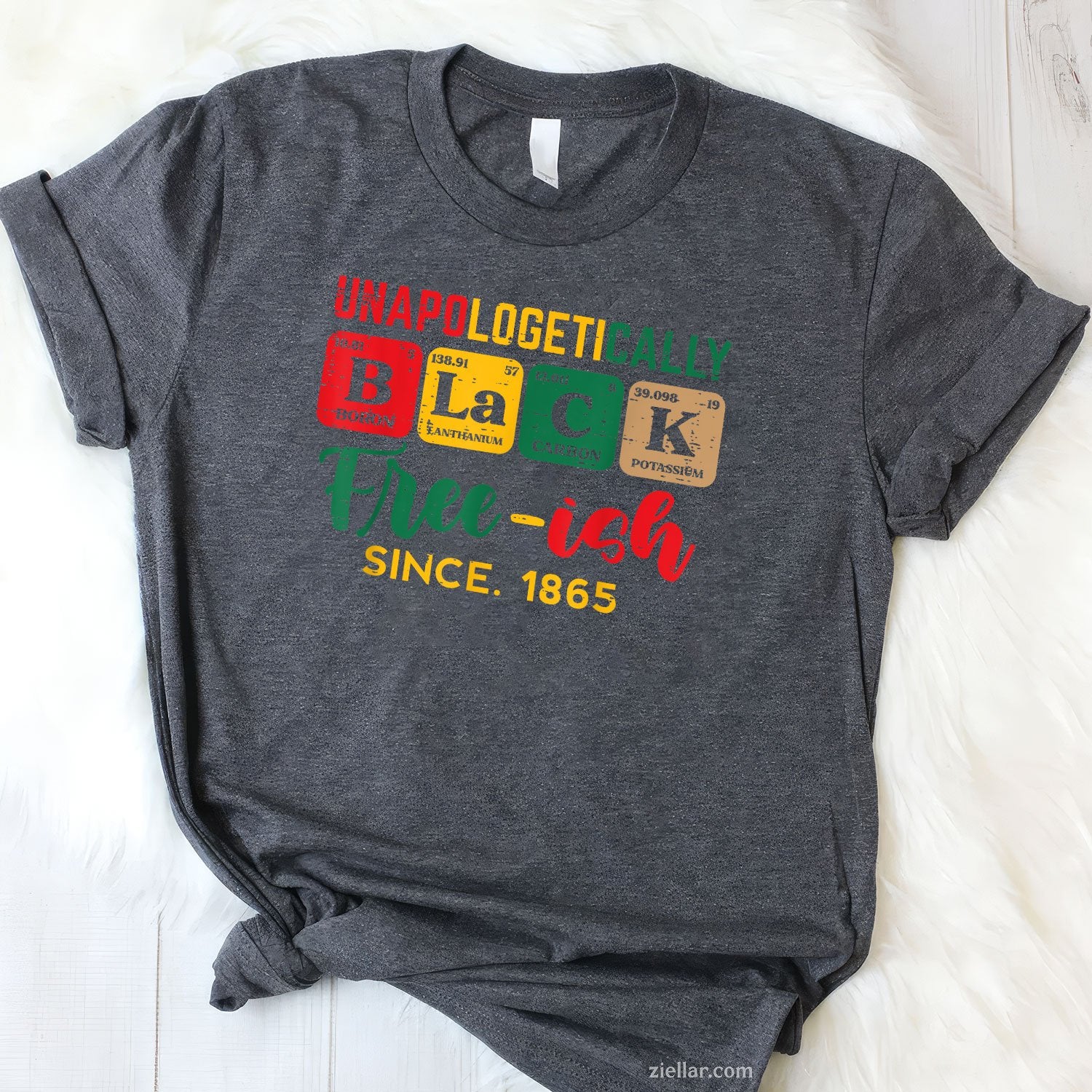 Juneteenth Unapologetically Black Periodic Women Men Tee TShirt