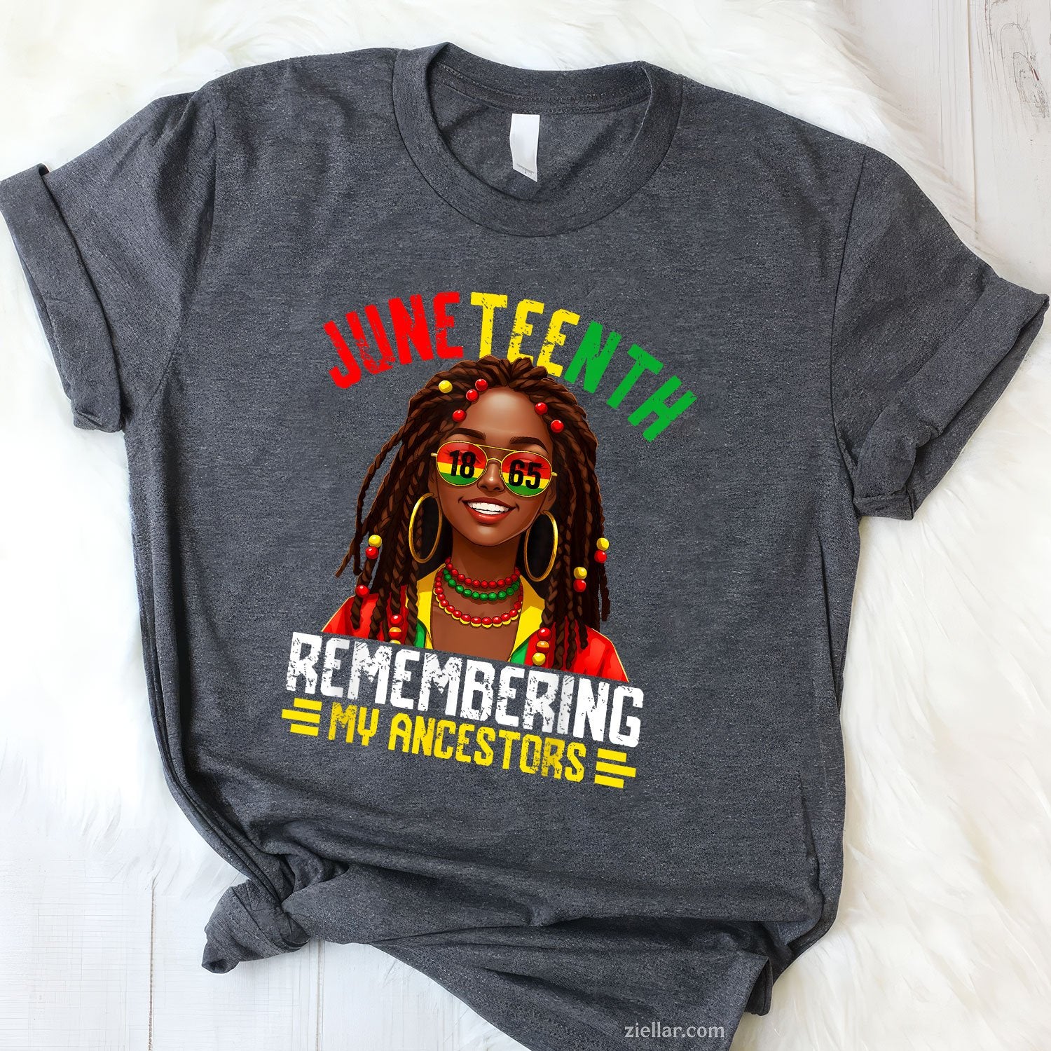 Juneteenth Tshirt Women Locd Hair Remebering