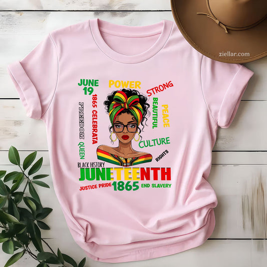 Juneteenth Women Girls Funny 1865 African American Black TShirt