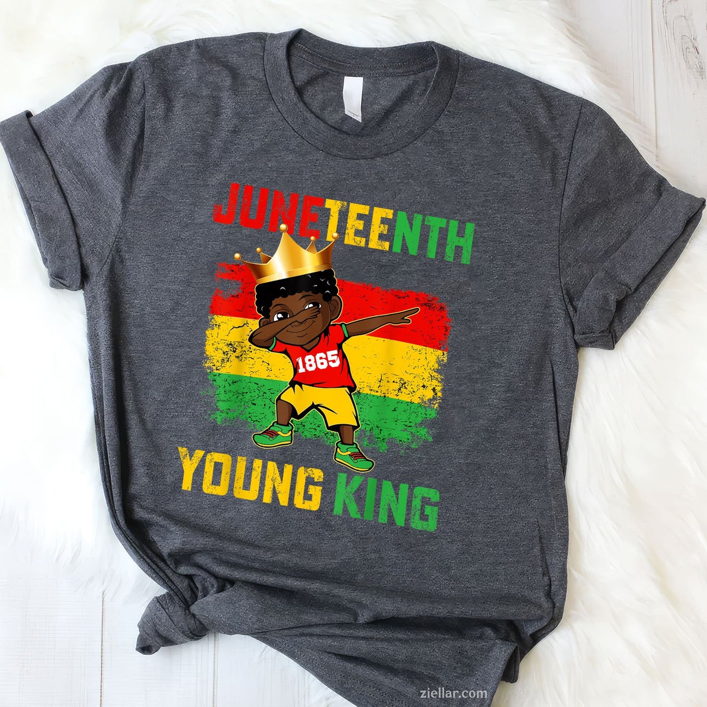 Juneteenth King Celebrating 1865 Black Tee TShirt