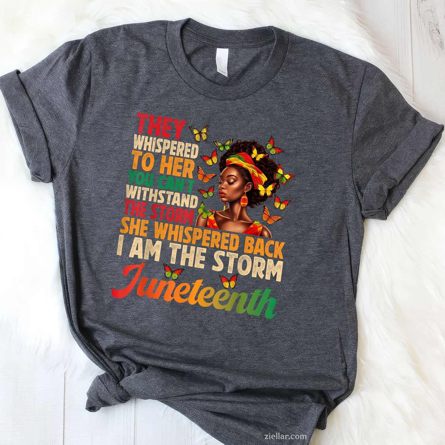 Juneteenth Shirts Women I Am The Storm Black