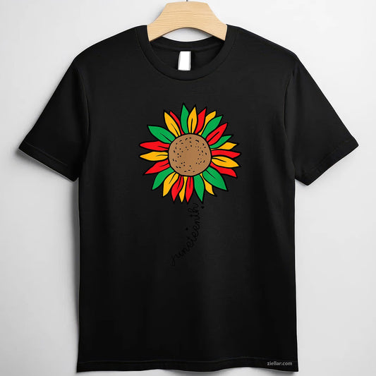 Juneteenth Colorful Sunflower Flower Tee