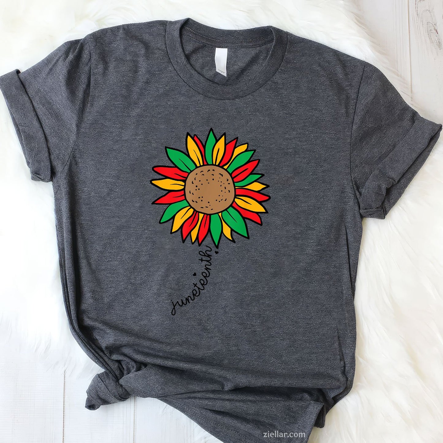 Juneteenth Colorful Sunflower Flower Tee