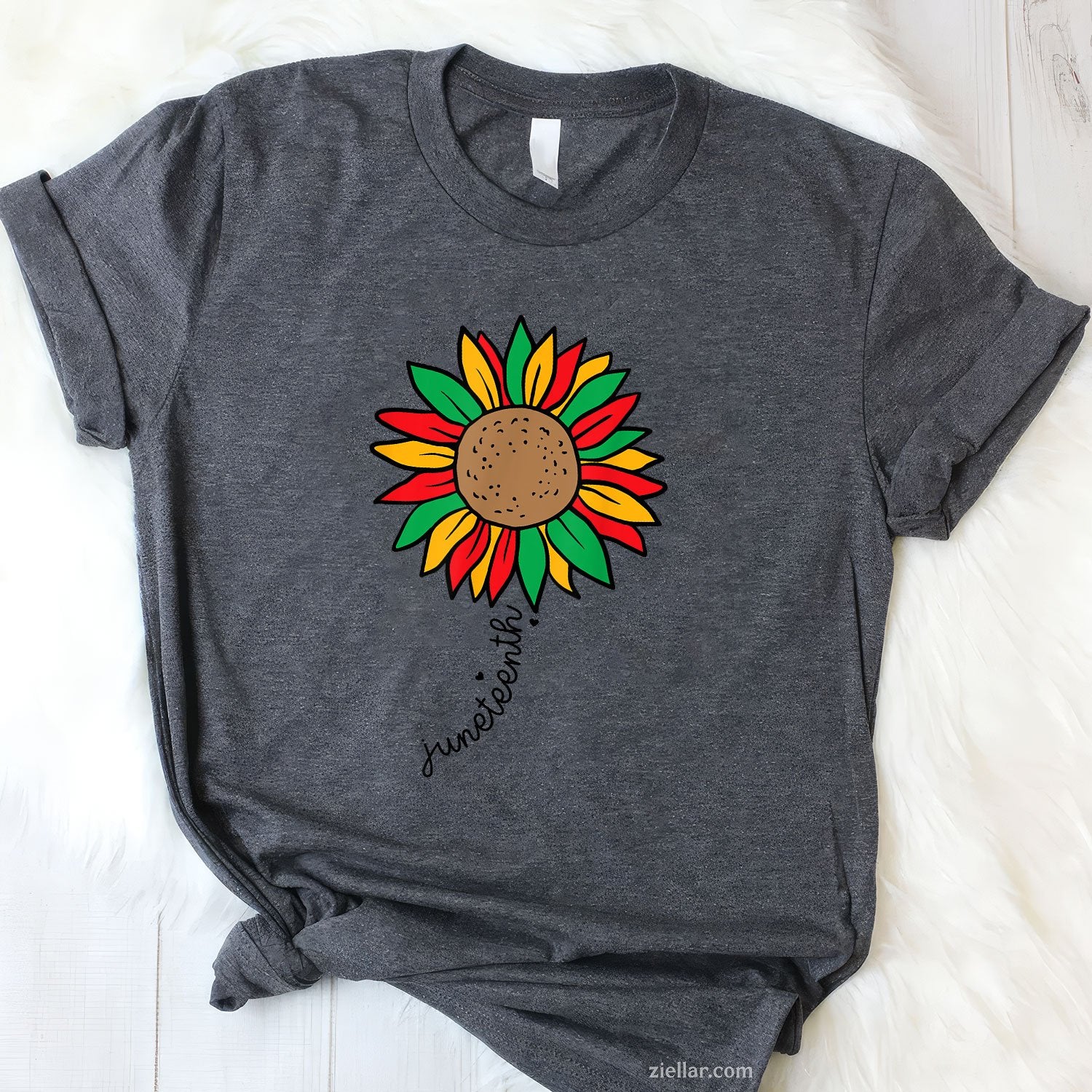 Juneteenth Colorful Sunflower Flower Tee