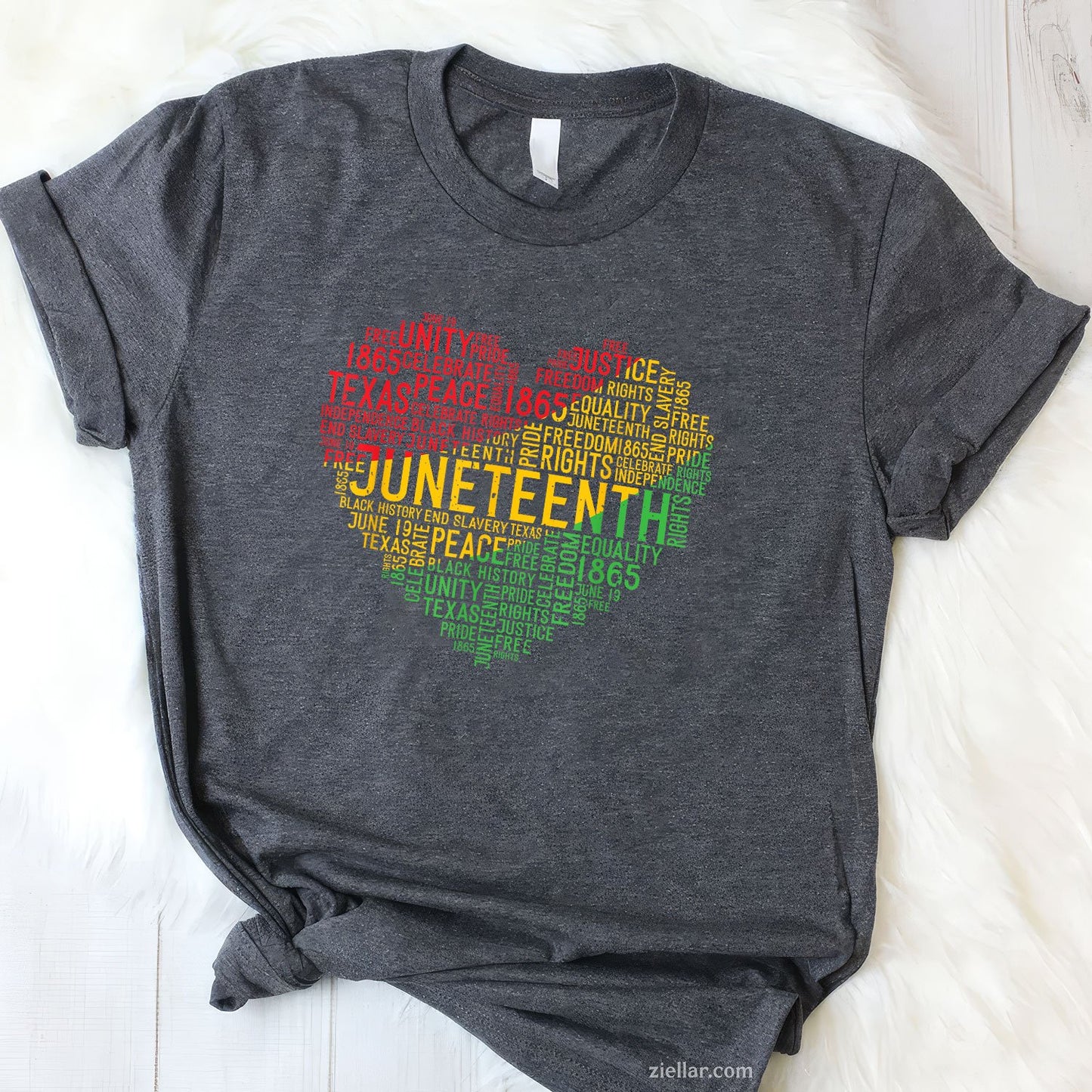 Juneteenth Heart Black History Afro American African Freedom Tee