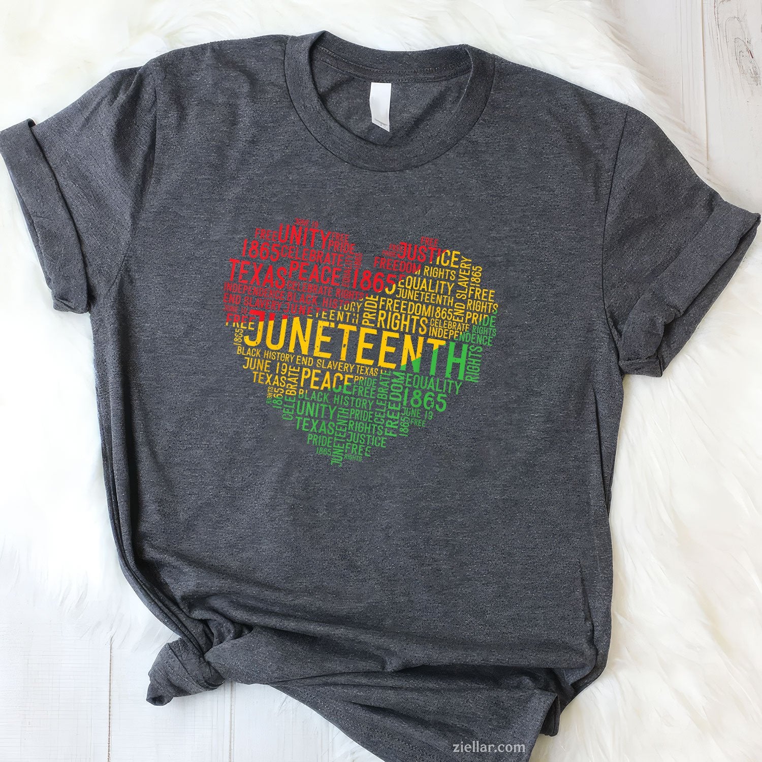 Juneteenth Heart Black History Afro American African Freedom Tee