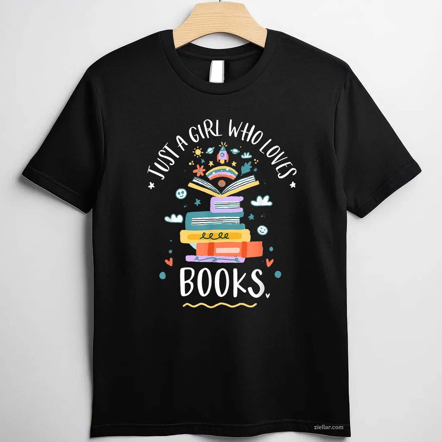 Just A Girl Who Loves Books Gifts For Bookworm T-Shirt
