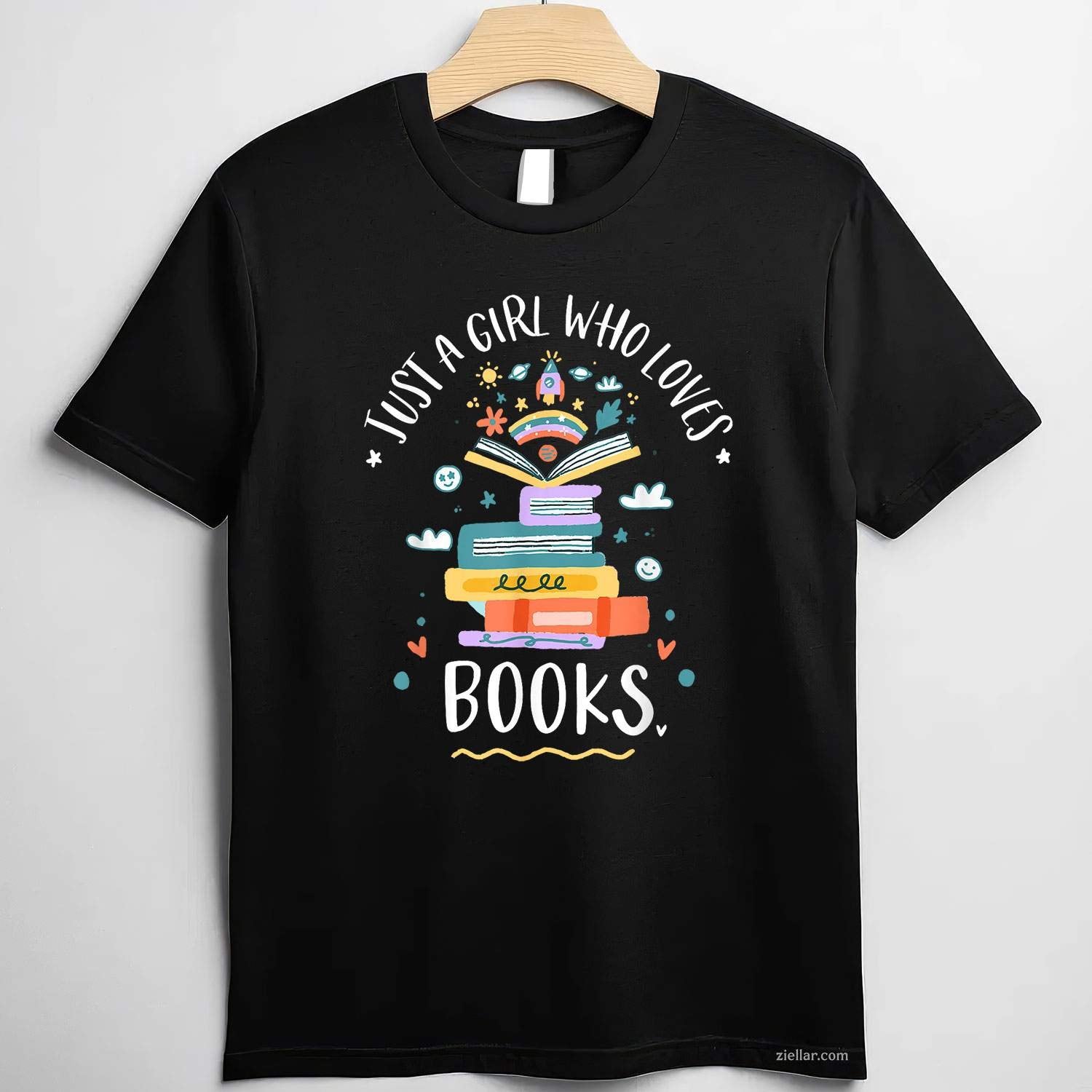 Just A Girl Who Loves Books Gifts For Bookworm T-Shirt