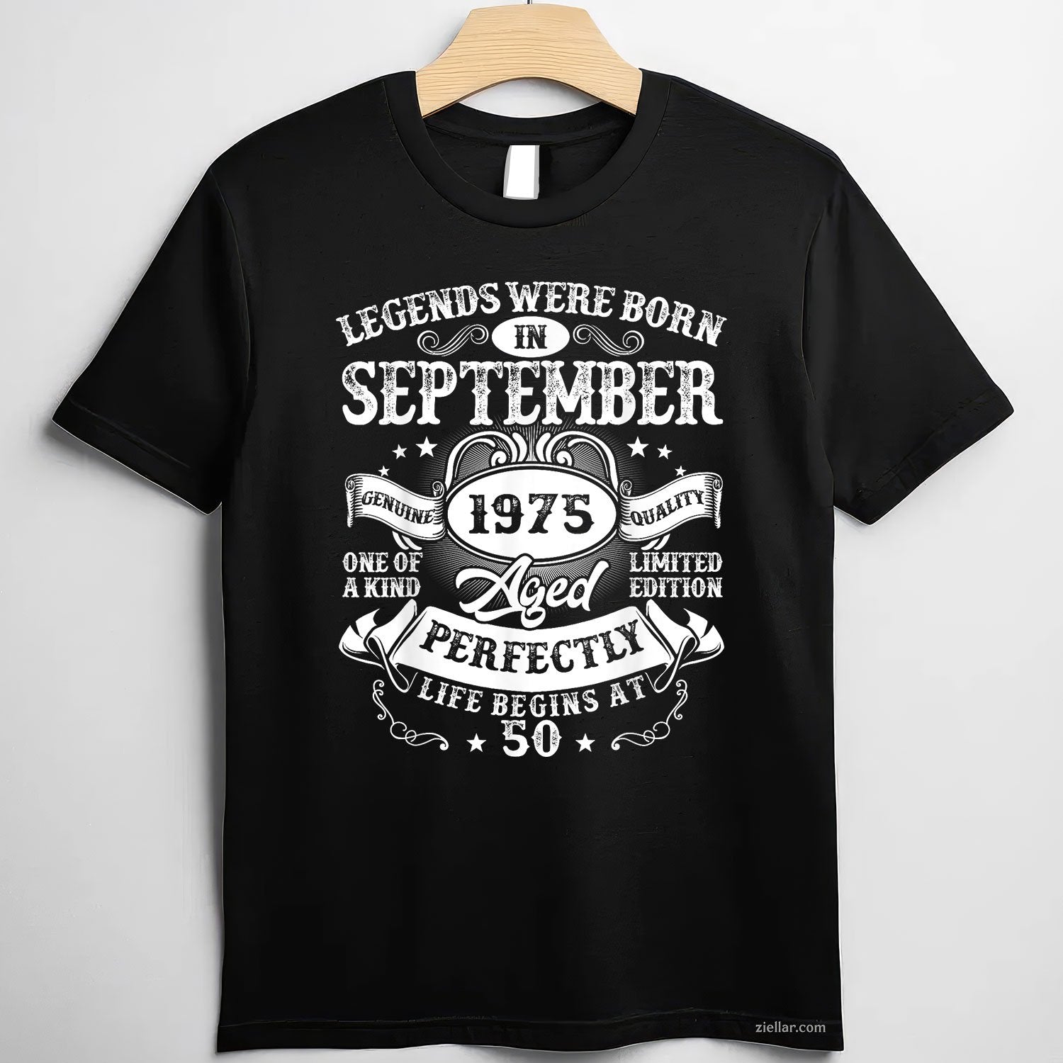 Legend Since September 1975 Tee and T-Shirt, 50th Birthday Retro T-Shirt Gift for Men Adults