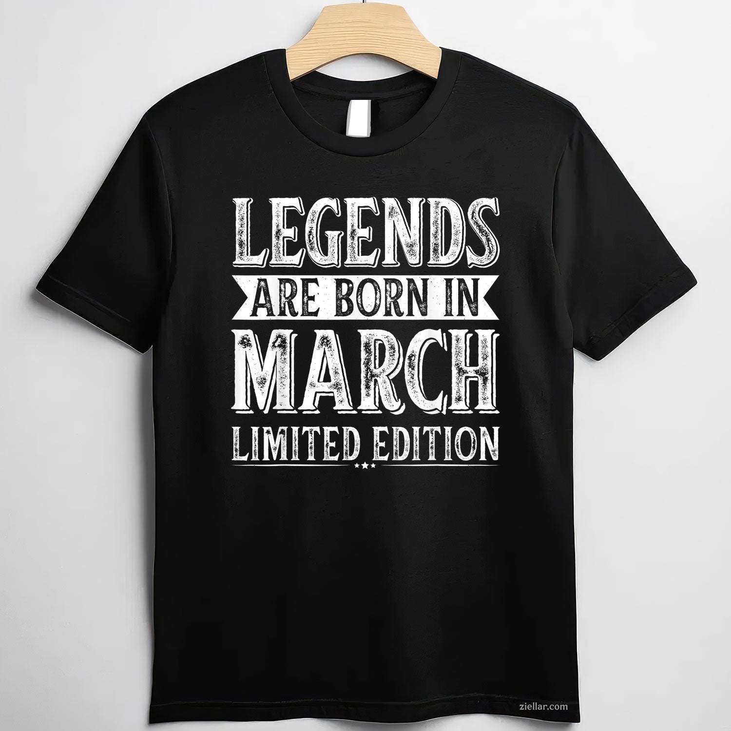 Legends Are Born in March Tee and T-Shirt, Birthday T-Shirt Gift for March Born Adults