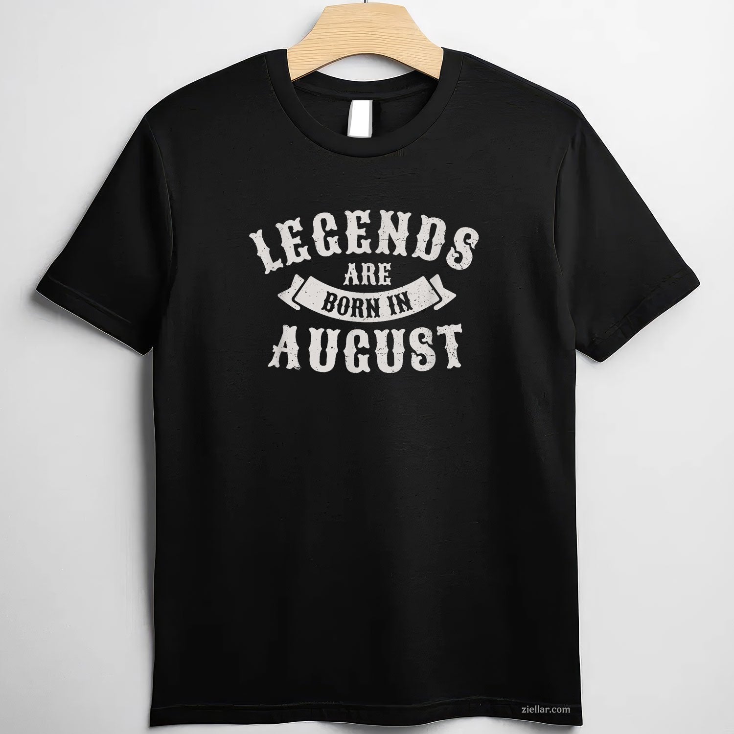 Legends Are Born in August Tee and T-Shirt, Limited Edition Birthday Retro T-Shirt for Adults