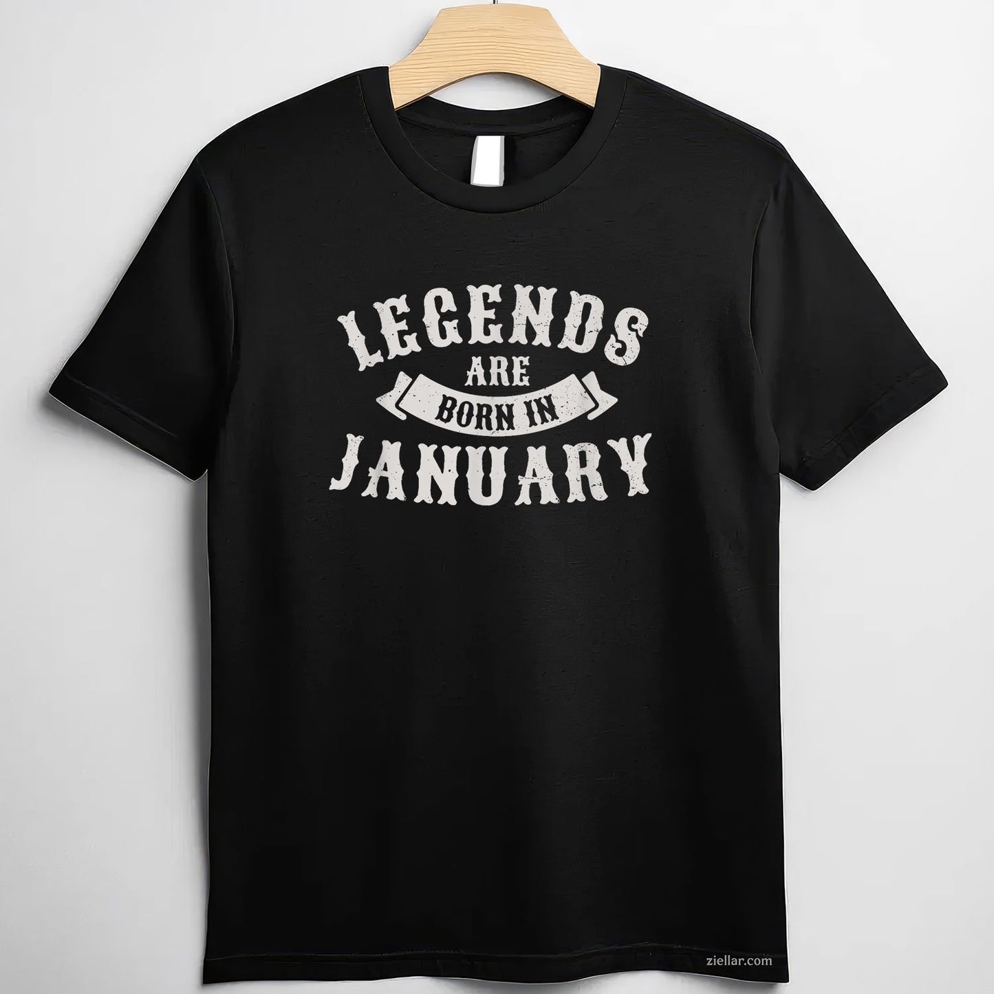 Legends Are Born in January Tee and T-Shirt, Retro Limited Edition Birthday T-Shirt Gift for Adults