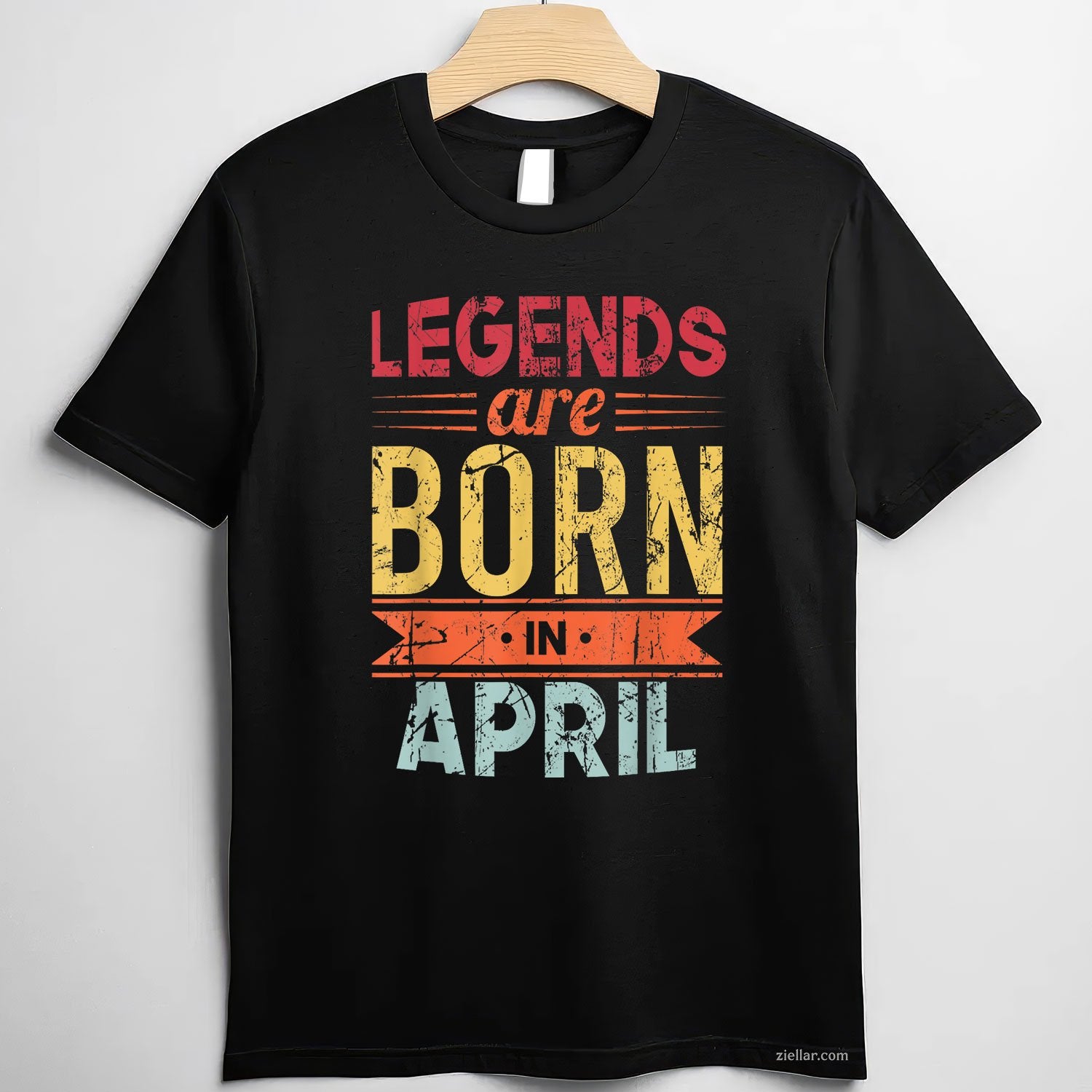 Legends Are Born in April Tee and T-Shirt, Happy Birthday T-Shirt Gift for Men and Women Adults