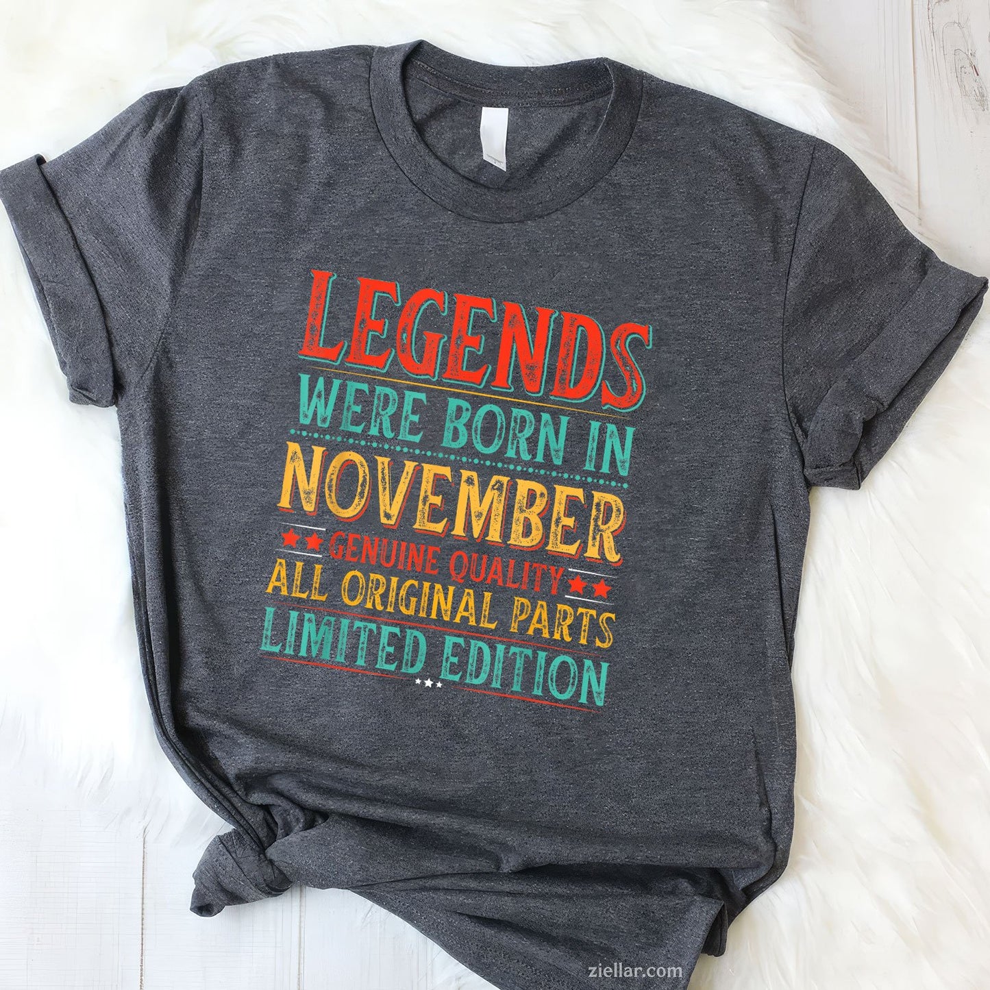 Legends Are Born in November Tee and T-Shirt, Funny Dad Birthday T-Shirt Gift for Men Adults