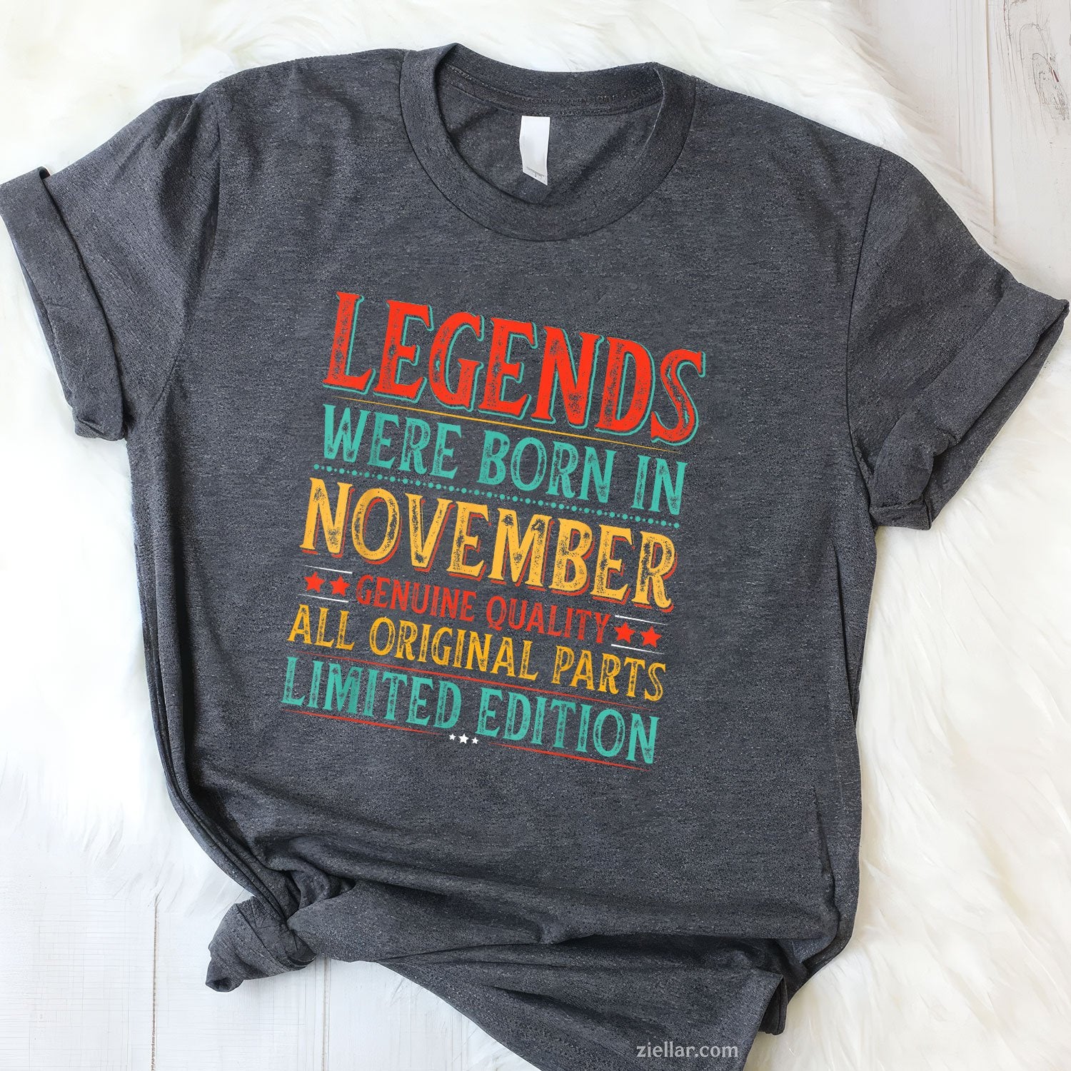 Legends Are Born in November Tee and T-Shirt, Funny Dad Birthday T-Shirt Gift for Men Adults