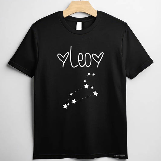 Leo Horoscope Zodiac Tee and T-Shirt, July August Birthday Astrology T-Shirt for Adults