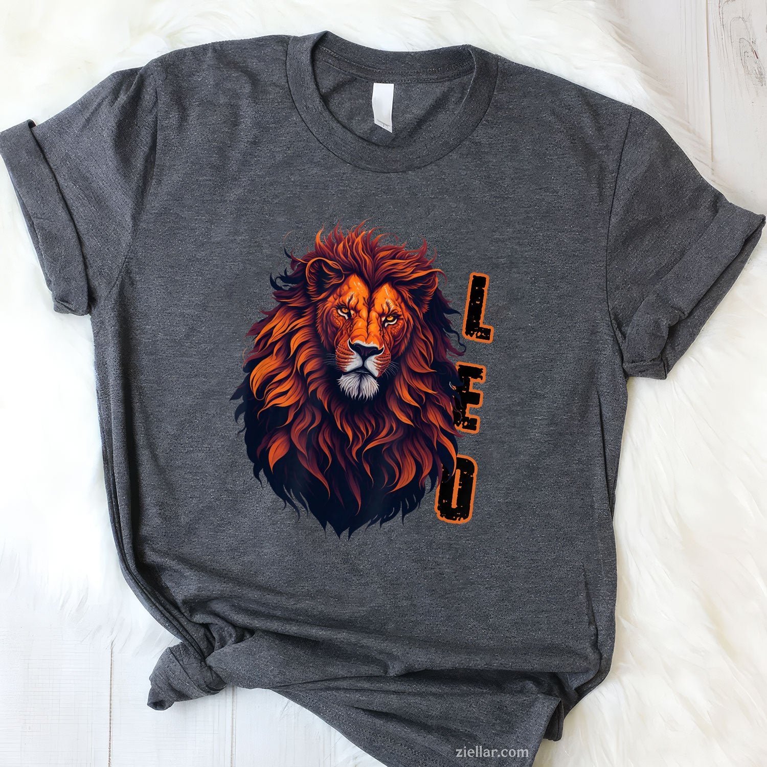 Leo Lion Pride Tee and T-Shirt, August Zodiac Graphic T-Shirt for Men Adults