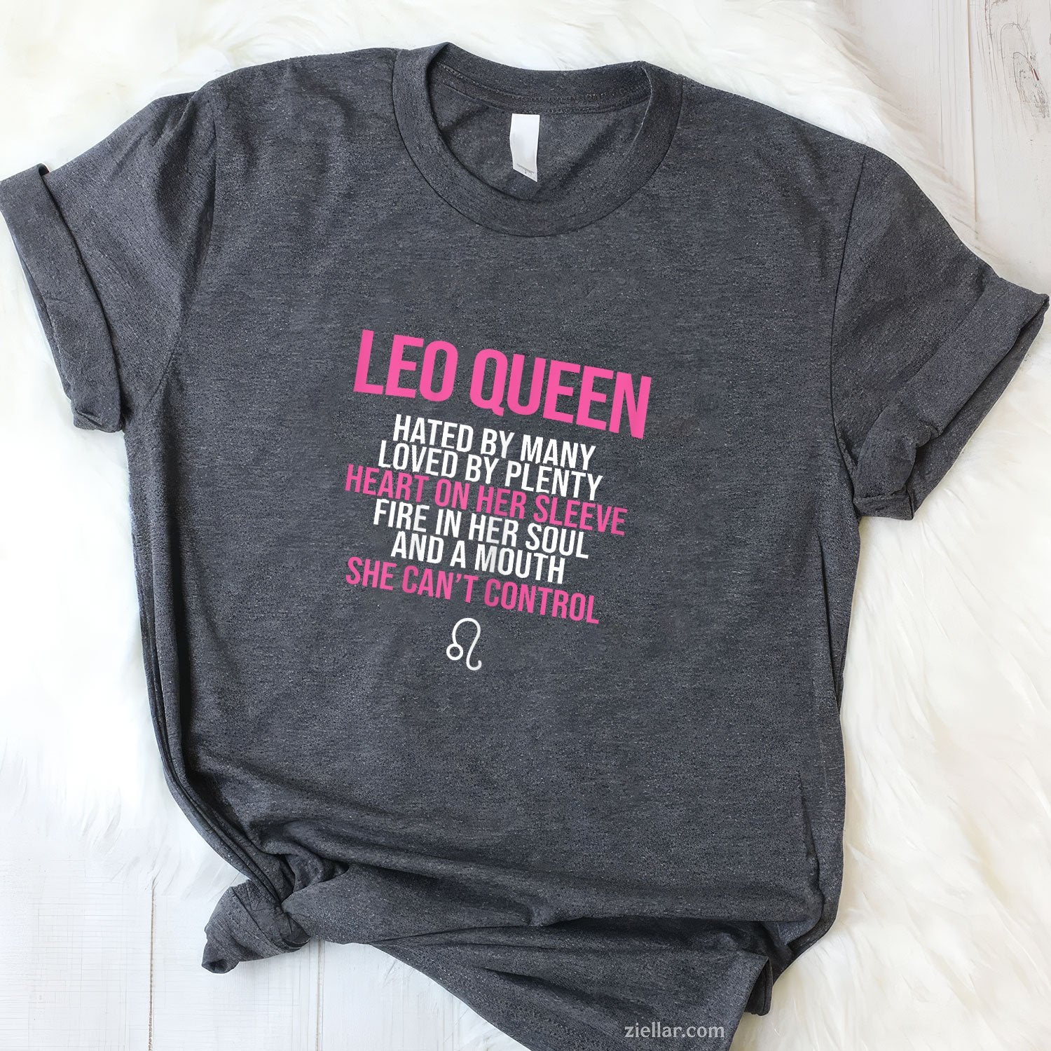 Leo Queen Tee and T-Shirt, Can't Control My Mouth Funny August T-Shirt for Women Adults