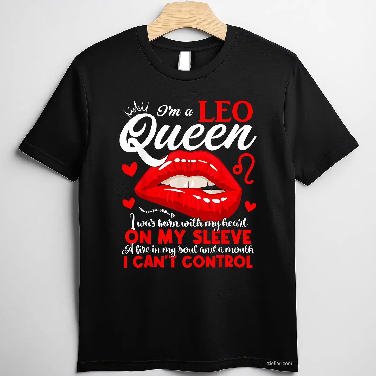 Leo Queen Zodiac Tee and T-Shirt, Strong July August Birthday Gift T-Shirt for Women Adults