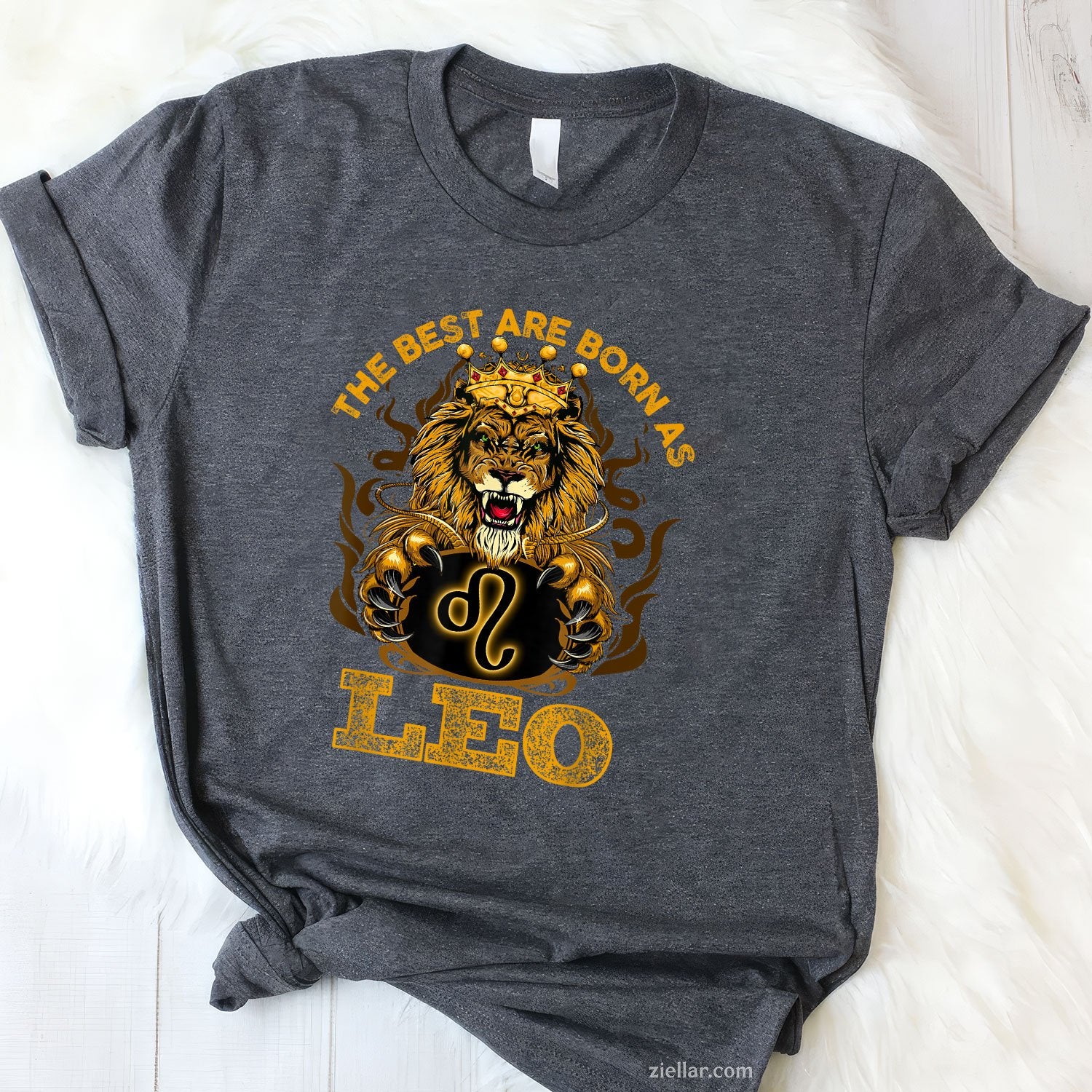 Leo Zodiac Lion Graphic Tee and T-Shirt, Birthday Gift T-Shirt for Adults Born in August