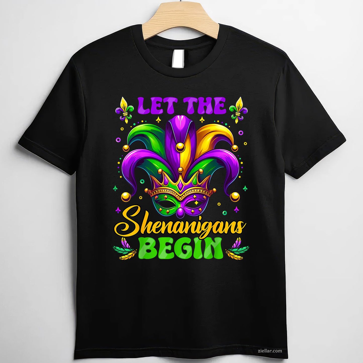 Let The Shenanigans Begin Tee and T-Shirt, Funny Mardi Gras T-Shirt Gift for Men and Women Adults