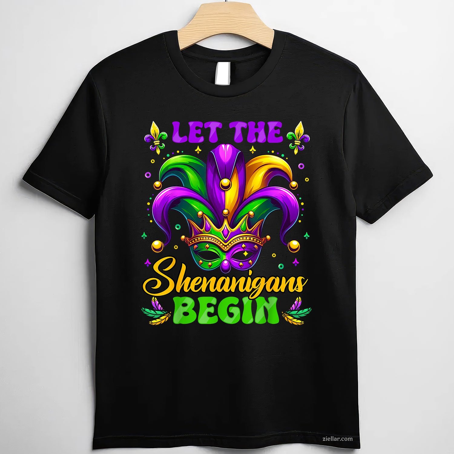 Let The Shenanigans Begin Tee and T-Shirt, Funny Mardi Gras T-Shirt Gift for Men and Women Adults